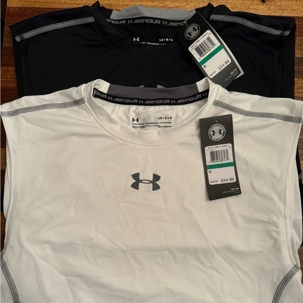 NWT bundle of 2 Under Armour heat gear compression muscle tees